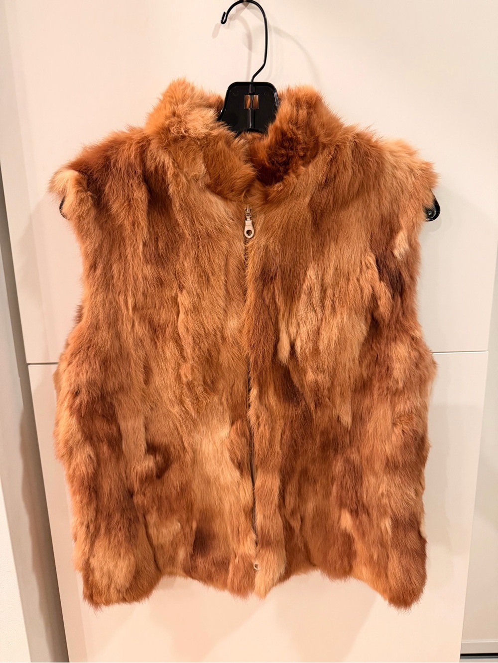 Censure by Outerlim Stuff Brown Real Leather Rabbit Fur Vest Size L NWOT